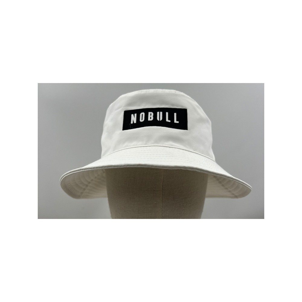 NOBULL White Ripstop Bucket Hat Mesh Lined Training Sun Hat Size S/M